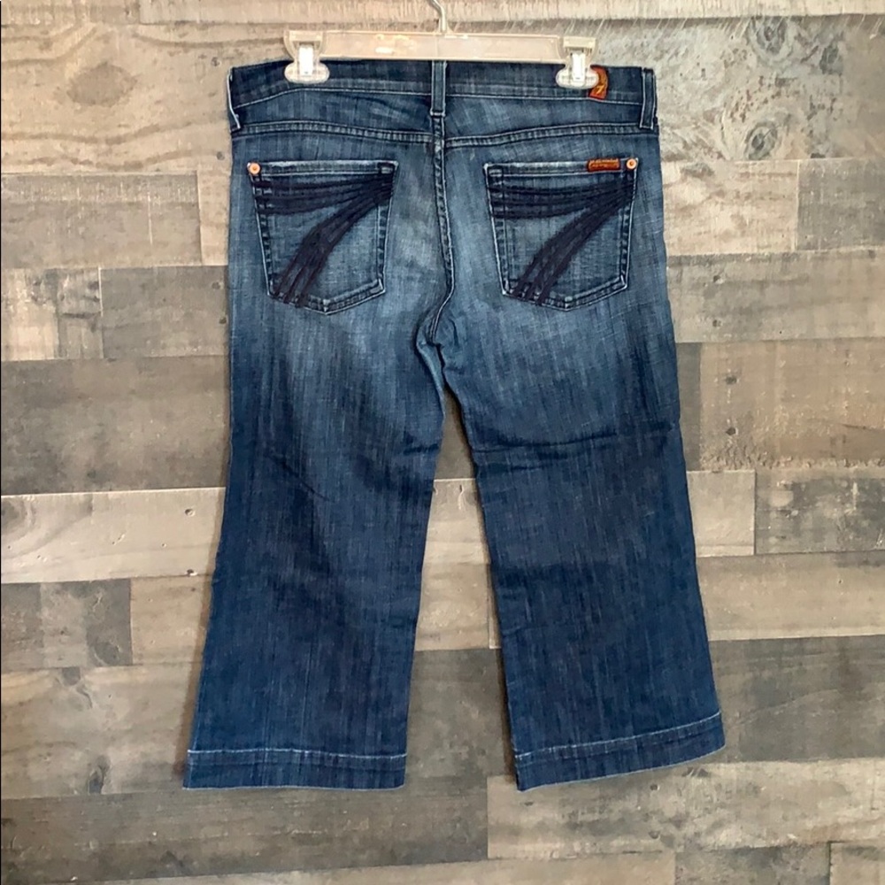 7 For All ManKind Crop Dojo Blue Jeans